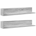 Estantes de pared 2 uds madera gris Sonoma 100x16,5x16,5 cm