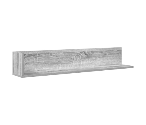 Estantes de pared 2 uds madera gris Sonoma 100x16,5x16,5 cm