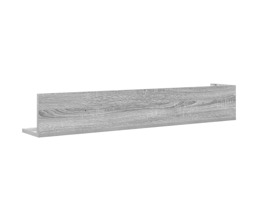 Estantes de pared 2 uds madera gris Sonoma 100x16,5x16,5 cm