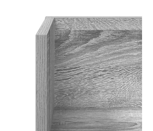 Estantes de pared 2 uds madera gris Sonoma 100x16,5x16,5 cm