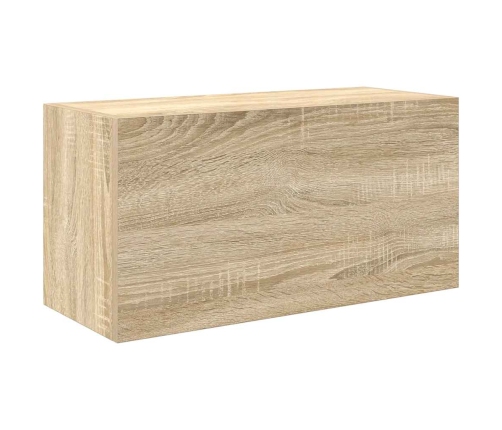 Mueble de pared baño madera ingeniería roble Sonoma 60x25x30 cm