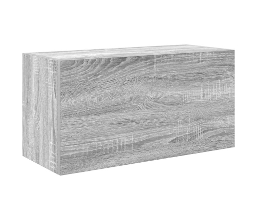 Armario de pared baño madera ingeniería gris Sonoma 60x25x30 cm