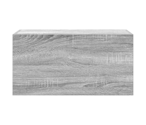 Armario de pared baño madera ingeniería gris Sonoma 60x25x30 cm