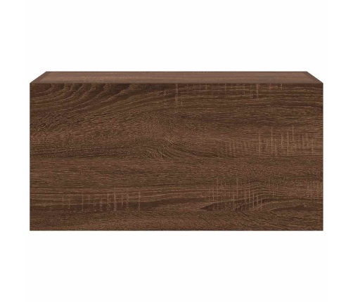 Mueble de pared baño madera ingeniería roble marrón 60x25x30cm