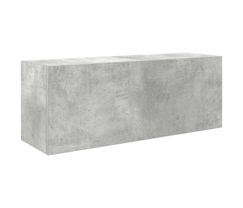 Mueble de pared baño madera ingeniería gris hormigón 80x25x30cm