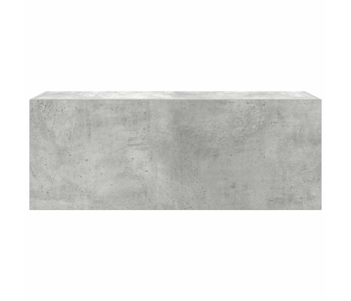 Mueble de pared baño madera ingeniería gris hormigón 80x25x30cm