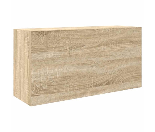 Mueble de pared baño madera ingeniería roble sonoma 80x25x40 cm