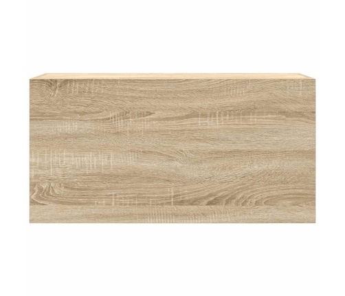 Mueble de pared baño madera ingeniería roble sonoma 80x25x40 cm