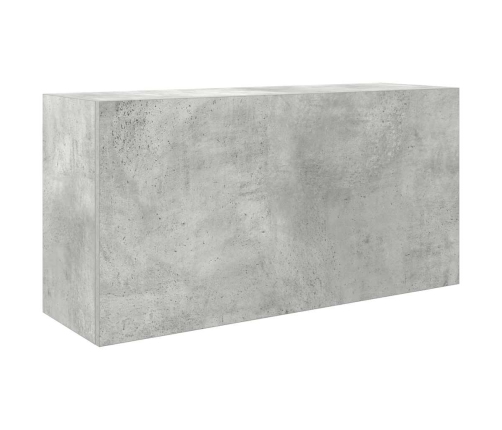 Mueble de pared baño madera ingeniería gris hormigón 80x25x40cm