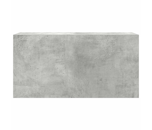 Mueble de pared baño madera ingeniería gris hormigón 80x25x40cm