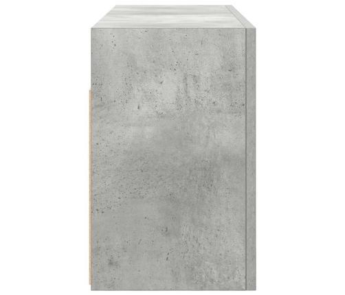 Mueble de pared baño madera ingeniería gris hormigón 80x25x40cm