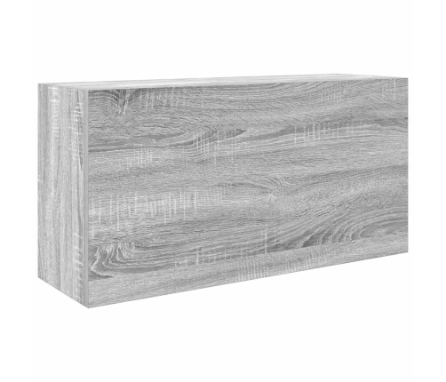 Armario de pared baño madera ingeniería gris sonoma 80x25x40 cm