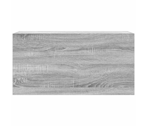 Armario de pared baño madera ingeniería gris sonoma 80x25x40 cm