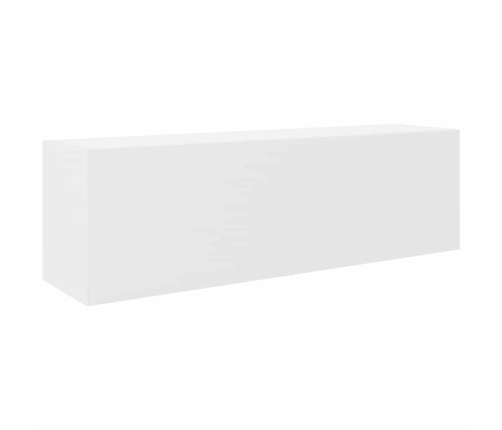 Mueble de pared de baño madera ingeniería blanco 100x25x30 cm