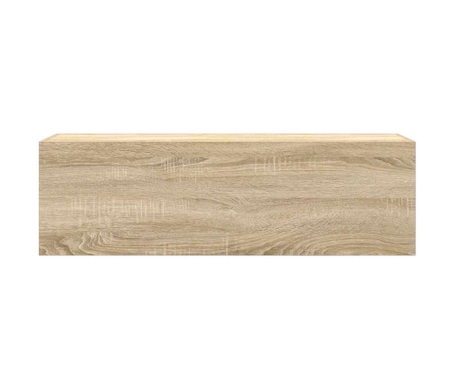 Mueble de pared baño madera ingeniería roble sonoma 100x25x30cm