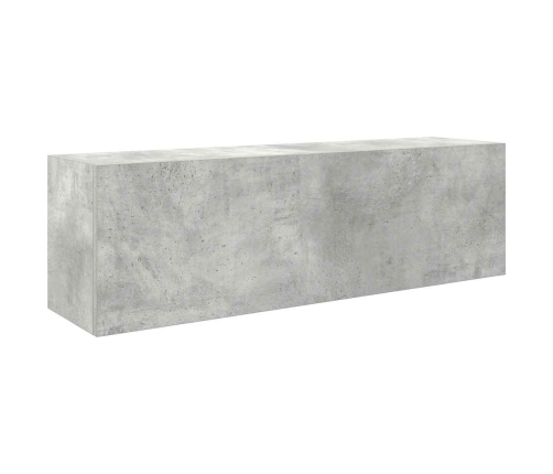 Mueble pared baño madera ingeniería gris hormigón 100x25x30cm