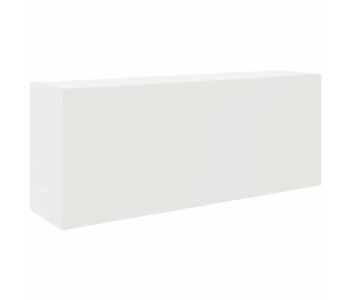 Mueble de pared de baño madera ingeniería blanco 100x25x40 cm