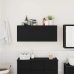 Mueble de pared de baño madera ingeniería negro 100x25x40 cm