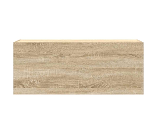 Mueble de pared baño madera ingeniería roble sonoma 100x25x40cm