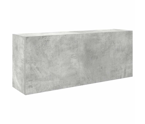 Mueble pared baño madera ingeniería gris hormigón 100x25x40 cm