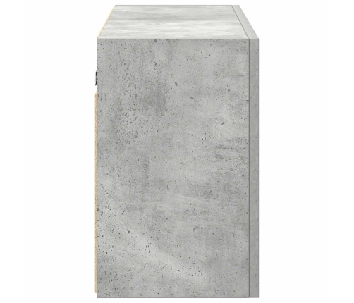 Mueble pared baño madera ingeniería gris hormigón 100x25x40 cm