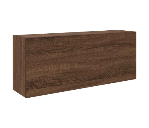 Mueble de pared baño madera ingeniería roble marrón 100x25x40cm