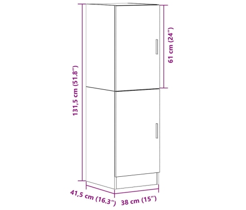 Mueble de cocina madera de ingeniería negro 38x41,5x131,5 cm