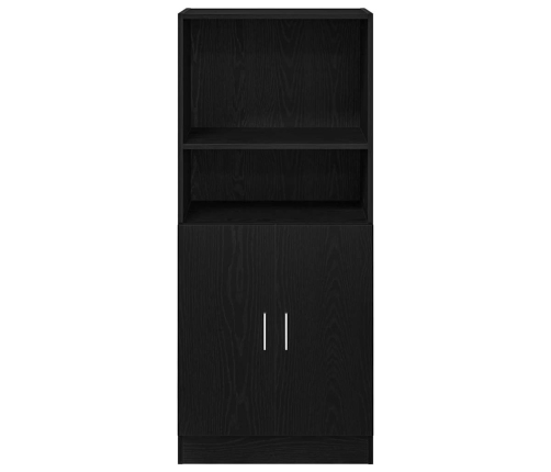 Mueble de cocina madera de ingeniería negro 57x41,5x131,5 cm