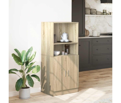 Mueble de cocina madera ingeniería roble sonoma 57x41,5x131,5cm