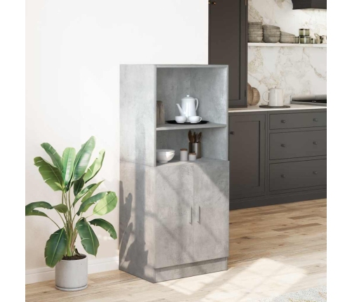 Mueble cocina madera ingeniería gris hormigón 57x41,5x131,5 cm