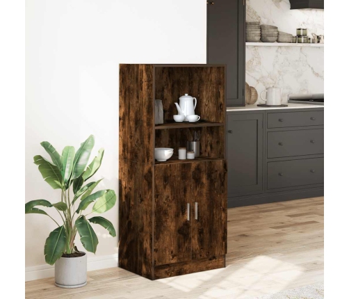 Mueble cocina madera ingeniería roble ahumado 38x41,5x131,5 cm