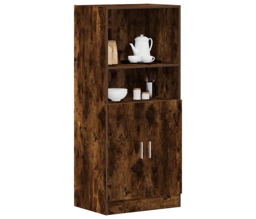 Mueble cocina madera ingeniería roble ahumado 38x41,5x131,5 cm