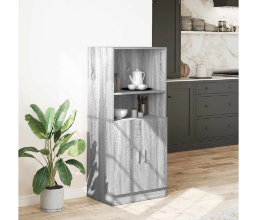 Mueble de cocina madera ingeniería gris sonoma 57x41,5x131,5 cm