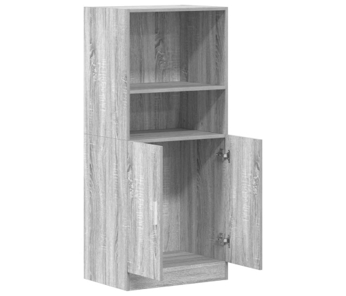 Mueble de cocina madera ingeniería gris sonoma 57x41,5x131,5 cm