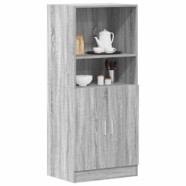 Mueble de cocina madera ingeniería gris sonoma 57x41,5x131,5 cm