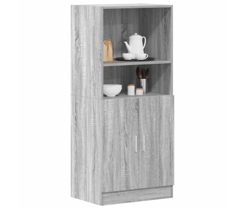 Mueble de cocina madera ingeniería gris sonoma 57x41,5x131,5 cm