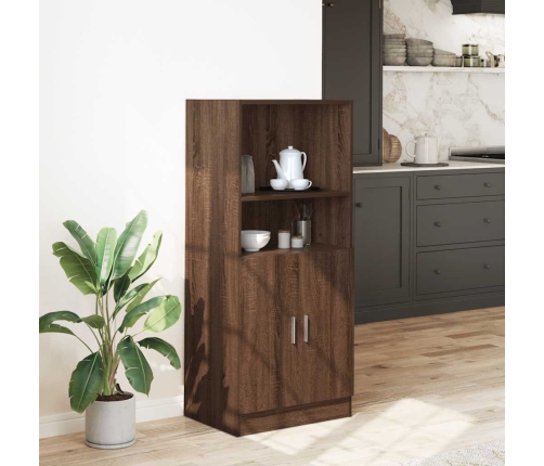 Mueble cocina madera ingeniería roble marrón 57x41,5x131,5 cm