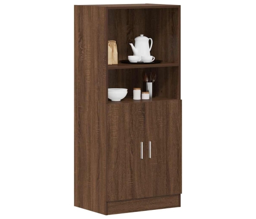 Mueble cocina madera ingeniería roble marrón 57x41,5x131,5 cm