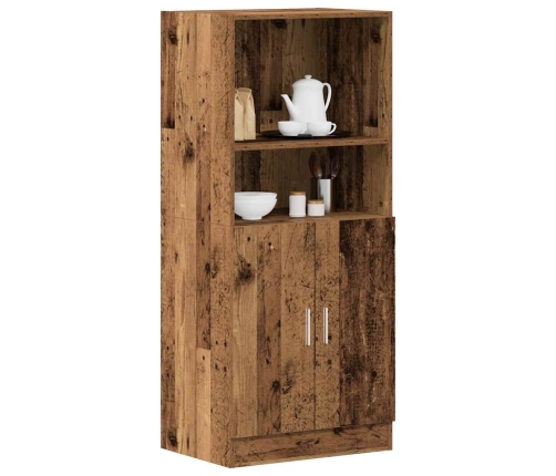 Mueble de cocina madera ingeniería envejecida 57x41,5x131,5 cm