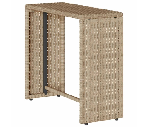 Set de muebles de jardín con cojines apilables 5 pzas beige