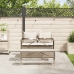Set comedor de jardín 3 pzas con cojines ratán sintético beige