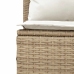 Set comedor de jardín 3 pzas con cojines ratán sintético beige