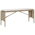 Set comedor de jardín 3 pzas con cojines ratán sintético beige
