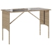 Set comedor de jardín 3 pzas con cojines ratán sintético beige
