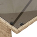 Set comedor de jardín 3 pzas con cojines ratán sintético beige