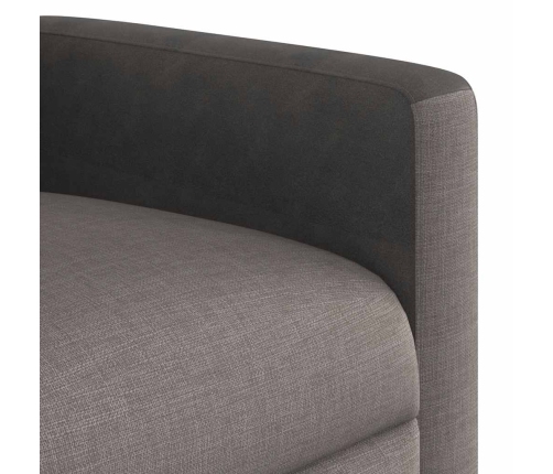 Sillón reclinable de tela gris taupe