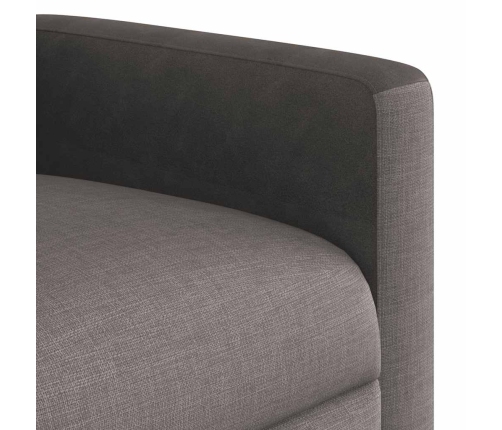 Sillón de masaje reclinable de tela gris taupé