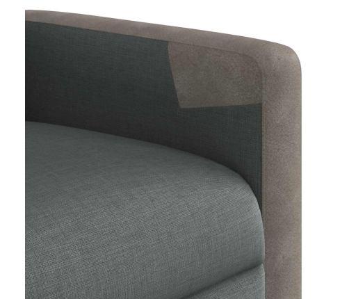 Sillón de masaje reclinable de tela gris oscuro