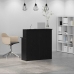Mostrador de recepción negro 100x50x103,5 cm madera ingeniería