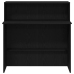 Mostrador de recepción negro 100x50x103,5 cm madera ingeniería